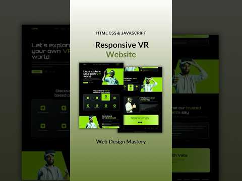 Responsive VR Website Design Using HTML CSS JavaScript  #coding #webdesign #htmlcsstutorial