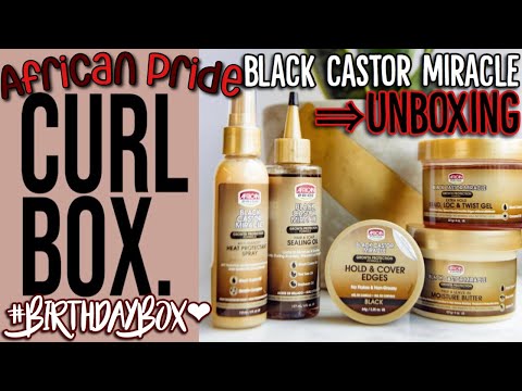 FEBRUARY 2019 CURLBOX UNBOXING | 🎂BIRTHDAY BOX🎉 | AFRICAN PRIDE BLACK CASTOR MIRACLE MOISTURE LINE