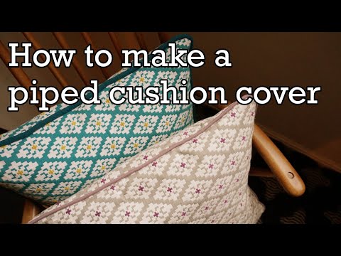 How to make a piped cushion cover. DIY Tutorials