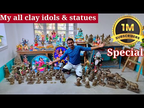 1 MILLION Subscribers special | My all clay idols and statues