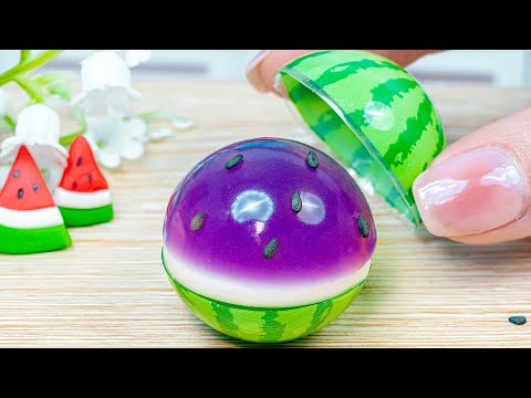 Jelly Making 🍉 Yummy Miniature Watermelon Jelly Recipe | Amazing Miniature Fruit Dessert Recipe