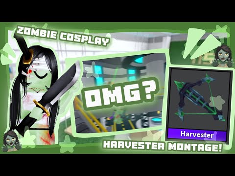 MM2 BUT I PLAY AS A ZOMBIE... (*HARVESTER* MONTAGE #4)