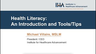 Health Literacy 101   May 19, 2023