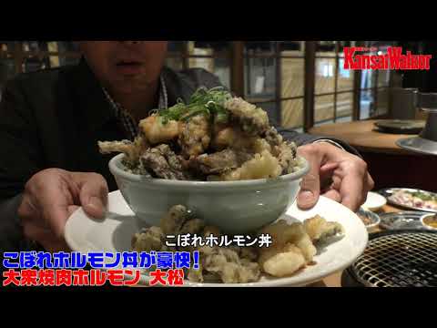 【動画レポート】大阪・梅田「大衆焼肉ホルモン 大松」4月10日(火)オープン！「こぼれホルモン丼」が豪快！