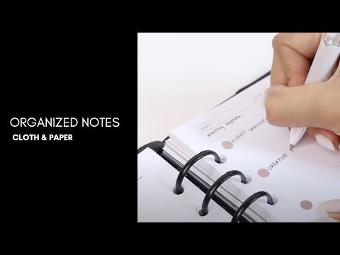 Note Taking with the NEW Cornell Style Inserts | Plan with me | Cloth & Paper