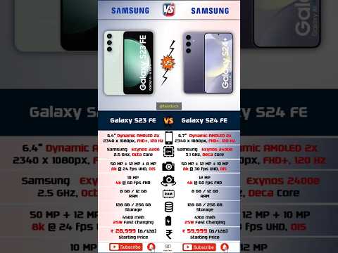 Samsung Galaxy S23 FE Vs Samsung Galaxy S24 FE