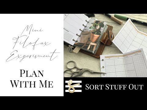 Chatty Plan With Me - Mini Filofax Malden in Ochre - UKPA - Minimal Functional Planner