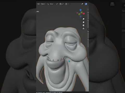 Female Alien Head sculpt in 1 Min #shorts