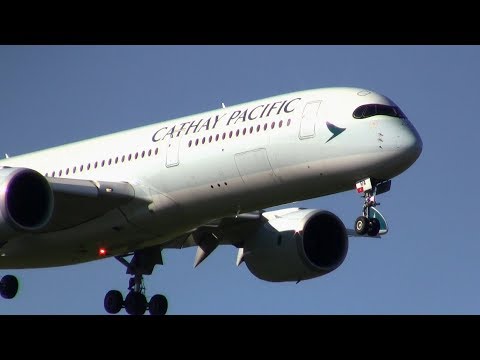 Cathay Pacific ► Airbus A350-900 ► Landing ✈ Auckland Airport