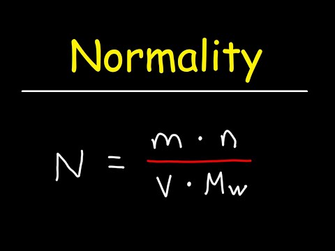 How To Calculate the Normality of a Solution