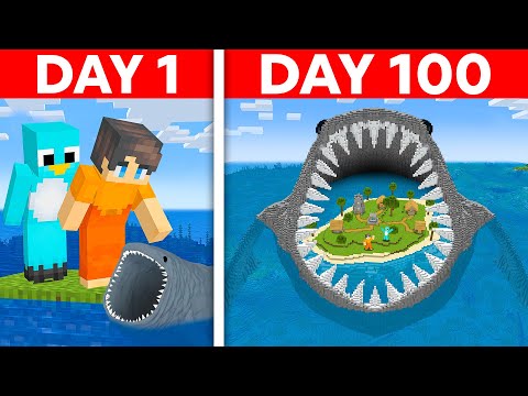 Stranded 100 Days on BLOOP ISLAND in Minecraft