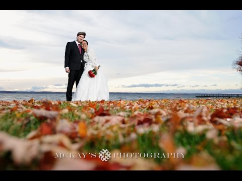 Beautiful Wedding Trailer for a Fall Aurora Inn Wedding