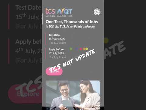 TCS nqt July Exam Update #tcsnqt2023 #july2023 #lastdatetoapply #registrationsopen