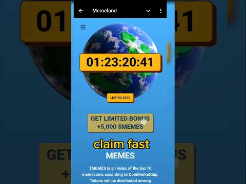 Memeland new update | 5000 token claim fast | #shorts #viral #memeland #blumairdrop