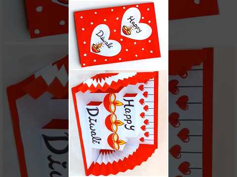 DIY Diwali greeting card making 2023 #youtubeshorts #shorts