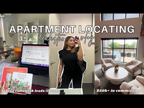 APARTMENT LOCATING VLOG // Realistic WFH days, calling leads/clients + making over $20k in a month!