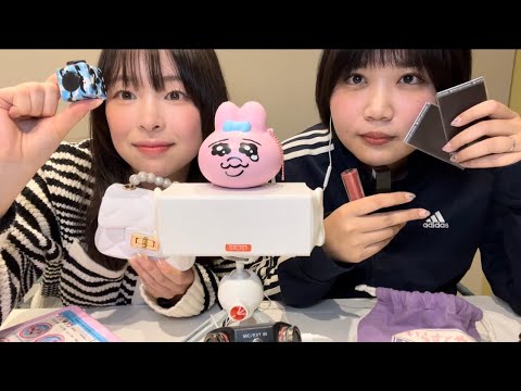 【ASMR】@_momomo3さんコラボ！雑談囁き•タッピングetc.