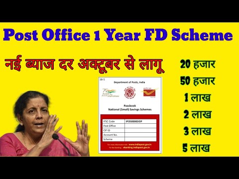 Post Office 1 Year FD Scheme||पोस्ट ऑफिस में 1 साल के लिए एफडी||