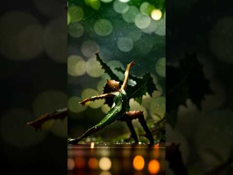 Leaves dancing in the rain🌧️ 🍃feat @silkenkelly and @itztheballerina #nature #sora #ballet #dance