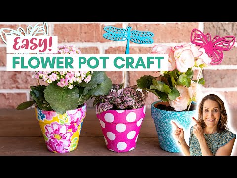 😍 SIMPLE Decoupage Flower Pots | Pro Tips!