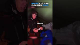 Solo Camping -40C Making Ice cream #shorts #viral