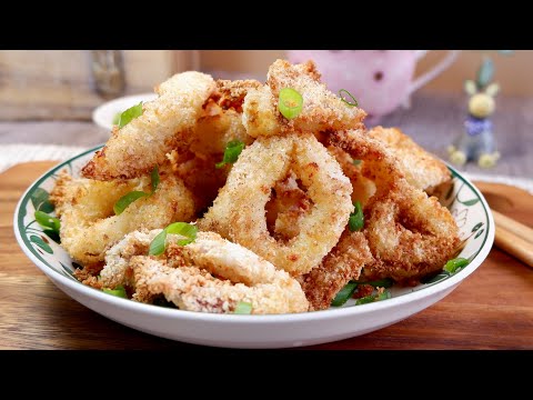 How to Air Fry Crispy Calamari with 8 Ingredients? 气炸脆皮鱿鱼 Chinese Air Fryer Five Spice Squid Recipe