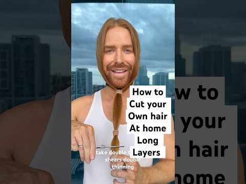 Easiest way to cut your own hair at home DIY long layers haircut #Haircut #Hairstyle #DIY