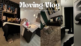 Moving into my first apartment at 19 | FULLY FURNISHED | unpacking , decorating, + more