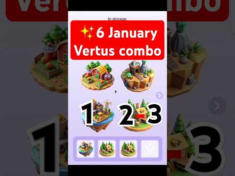 Vertus Daily Combo 6 January | Vertus Mining Bot Daily Combo Today