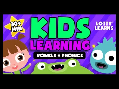 Kids Learning | Vowels | ABC Phonics | LOTTY LEARNS