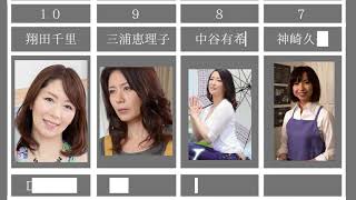 熟女好きによるアラフィフAV女優TOP10