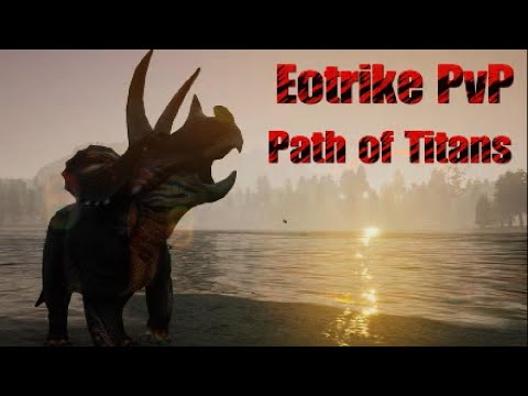 Eotrike PvP compilation. Path of Titans. #pathoftitans #triceratops #giganotosaurus