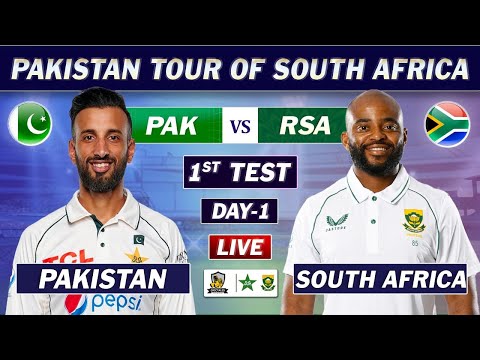 PAKISTAN vs SOUTH AFRICA 1st TEST MATCH LIVE SCORES | PAK vs SA TEST MATCH LIVE | PAK BAT