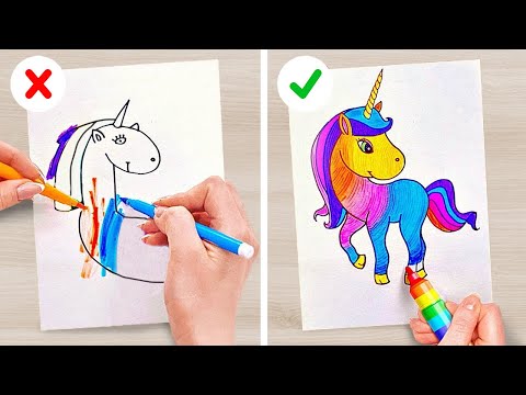 DRAWING CHALLENGE! || Easy Art Painting Tricks And Awesome Parenting Ideas by 123 GO! Planet