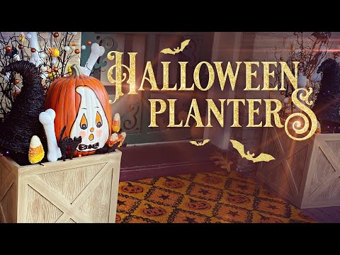 Easy Halloween Planter Decorating - Fall Planters - Cute Halloween Decor - Outdoor Halloween - Porch