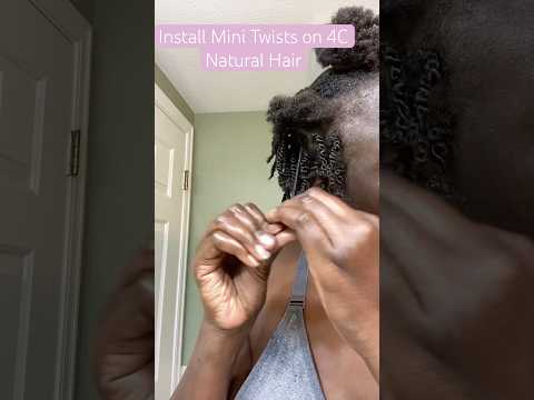 Howto: Install Mini Twists on Short 4C Hair #shorts #shortvideo #haircare #4chairstyles #hair