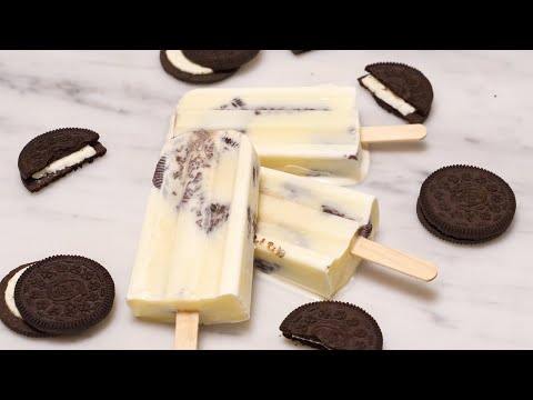 超簡単♪オレオアイスバーの作り方 │ How to make Oreo ice cream bar