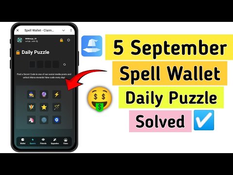 spell wallet 5 september daily puzzle | spell wallet daily secret code today | daily combo code