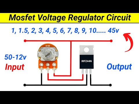 How to make a Veriable Power Supply || IRFZ44N Voltage Regulator Circuit || SKR Electronics Lab