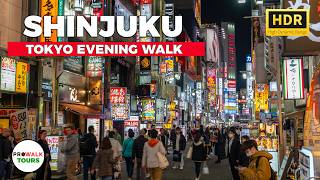 Tokyo Evening Walk in Shinjuku - 4K HDR 60fps Spatial Audio