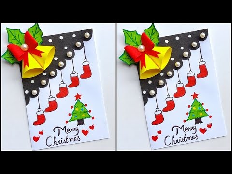 Merry Christmas greeting card making / DIY Christmas greeting card 2023 / Christmas card making