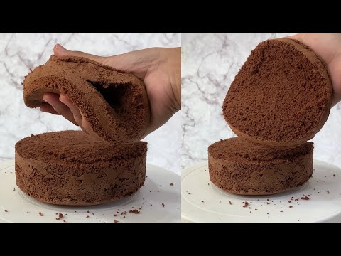 Foamy Spongy Chocolate Cake Base Recipe | Perfect Chocolate Sponge Cake | Basic Chocolate Cake