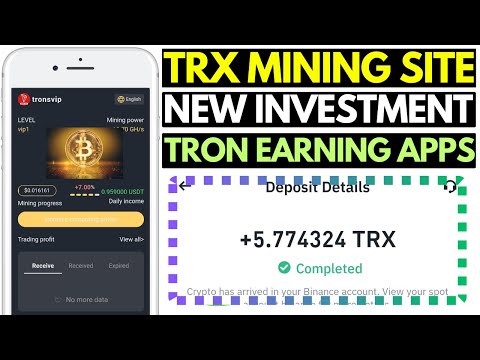 TRX Cloud Mining Free | Crypto Cloud Mining | Today New TRX TRON Mining App | Earn TRX Free