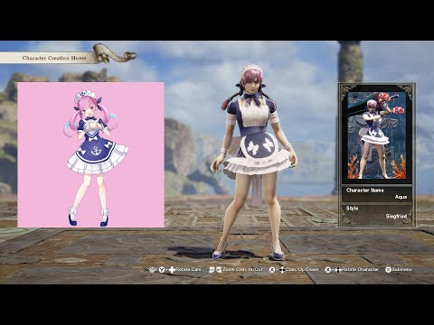 SoulCalibur 6; Minato Aqua (Hololive) custom character video guide by Zeno XC