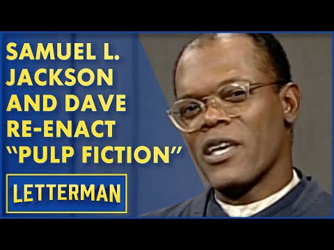 Samuel L. Jackson And Dave Re-Create "Pulp Fiction" | David Letterman