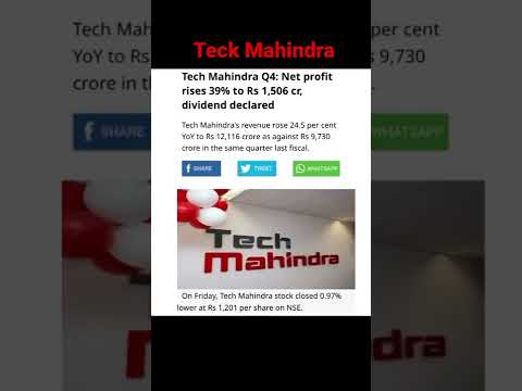 Tech mahindra q4 results #sharemarketnews #shorts #youtubeshorts #stockmarketnews