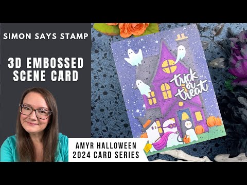 3D Embossed Scene Card | AmyR Halloween 2024 Card Series #26   HD 1080p