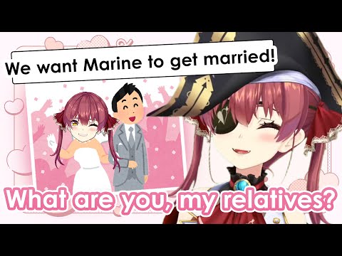 Marine's fans want her to get married [hololive] [ENG sub]