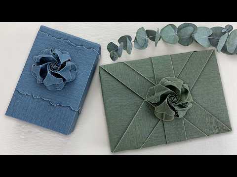 Gift Wrapping｜Gift Packing Ideas + Origami Paper Flower Tutorial （선물포장）