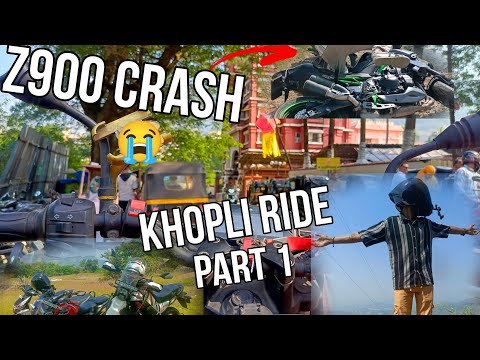 z900 crashed total loss | khopli ride | part 1 | finding new places to explore | new waterfall |